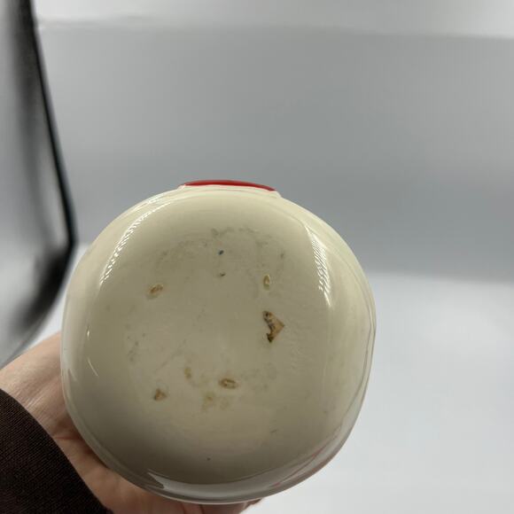 Vintage Hand Painted Ceramic Snowman Container Vase Jar Kitsch Cute Winter - Picture 5 of 10